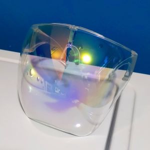 Burning Man Trippy Iridescent Face shield mask Protects Against Wind and Dust